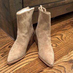 Steve Madden Beige Suede Heeled Boots